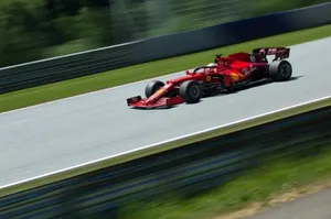 Red F1 4k Speeding Wallpaper