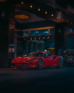 Red Ferrari 458 Iphone X Wallpaper