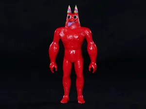 Red Figurewith Party Hat Wallpaper