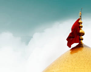 Red Flag Shrine Dome Karbala Wallpaper