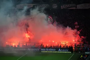 Red Flares Borussia Dortmund Match Wallpaper