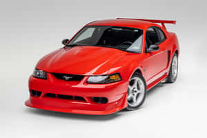 Red Ford Mustang S V T Cobra Studio Shot Wallpaper