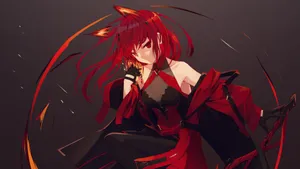 Red Fox Girl With Flowing Hair Wallpaper