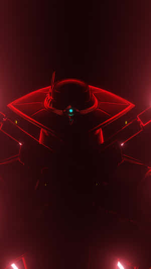 Red Futuristic Drone In Darkness Wallpaper