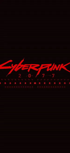 Red Game Title Cyberpunk 2077 Iphone Wallpaper