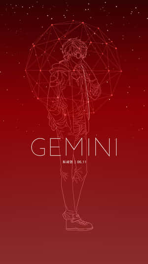 Red Gemini Astrology Iphone Wallpaper