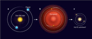 Red Giant Star Illuminating The Cosmos Wallpaper