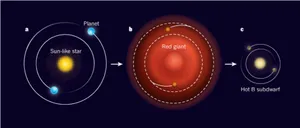 Red Giant Star Illuminating The Cosmos Wallpaper