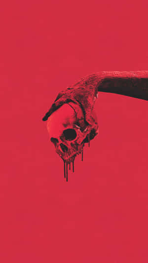 Red Gothic Skull Art Wallpaper