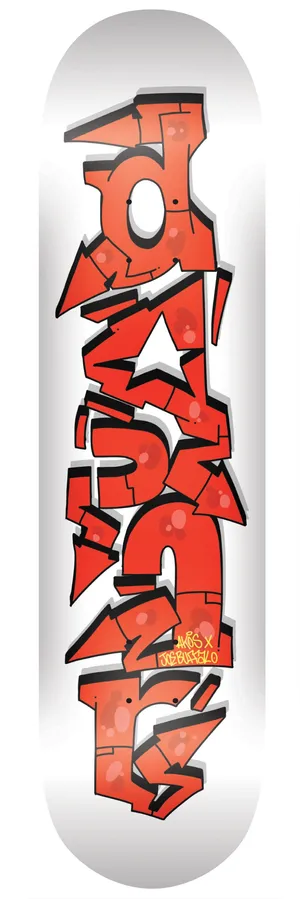 Red Graffiti Art Skateboard Deck Wallpaper