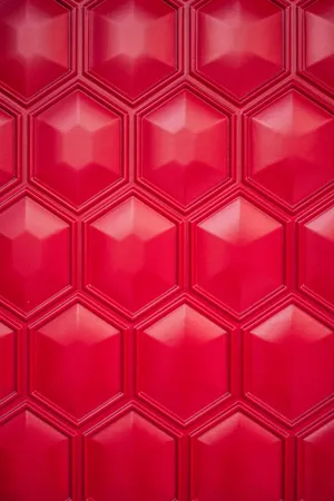 Red Grid Wall Texture Wallpaper