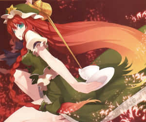 Red Haired Anime Character Hong Meiling Wallpaper