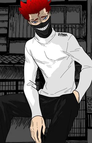 Red Haired Anime Character Smiling Wallpaper