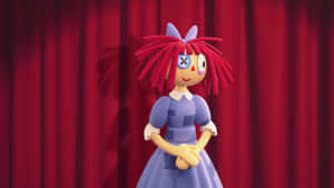 Red Haired Doll Stage Performance Wallpaper