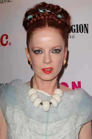 Red Haired Woman Event Appearance Wallpaper