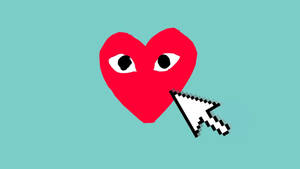 Red Heart Cdg Arrow Click Wallpaper