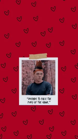Red Hearts Hawk Cobra Kai Wallpaper