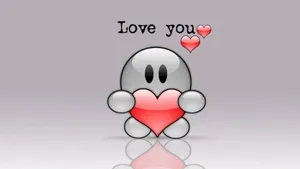 Red Hearts Love Drawing Wallpaper