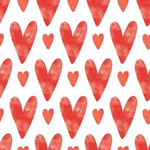 Red Hearts On White Background Wallpaper
