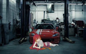 Red Honda S2000 Jdm Anime Wallpaper