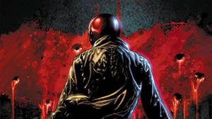 Red Hood Bloody Batman Emblem Wallpaper