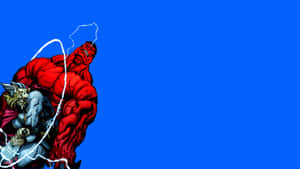 Red Hulk Thor Clash Wallpaper