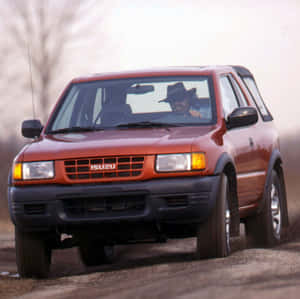 Red Isuzu Amigo Action Shot Wallpaper