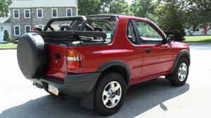 Red Isuzu Amigo Side View Wallpaper