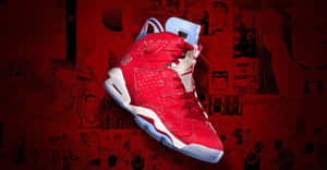 Red Jordan Shoes: Classy, Comfortable, And Stylish Wallpaper