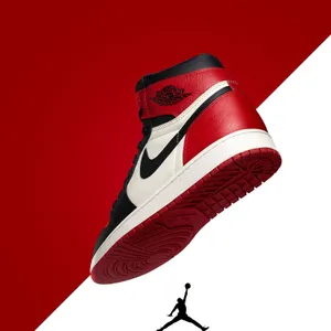 Red Jordan Sneakers For The Love Of Style Wallpaper