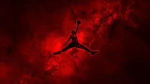 Red Jumpman Logo Background Wallpaper