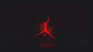 Red Jumpman Logoon Black Background Wallpaper