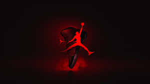 Red Jumpman Sneaker Art Wallpaper