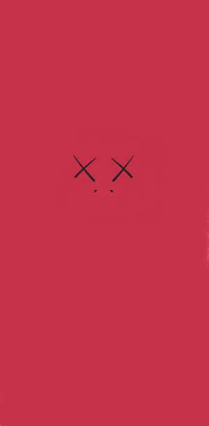 Red Kaws Signature X Mark Wallpaper