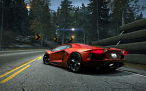 Red Lamborghini Aventador N F S World Wallpaper