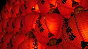 Red Lantern Festival Lights Wallpaper