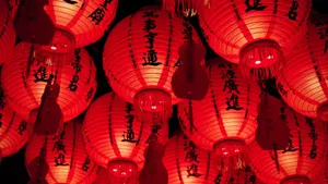 Red Lantern Festival Lights Wallpaper