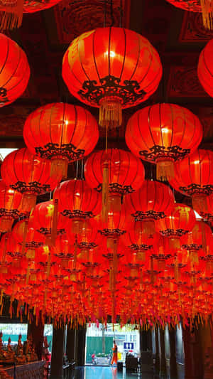 Red Lantern Festival Lights Wallpaper