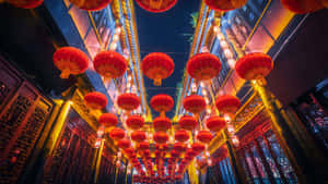 Red Lantern Festival Lights Wallpaper