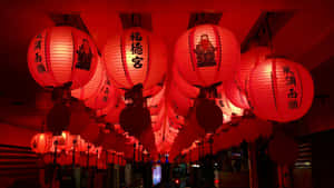 Red Lantern Festival Lights Wallpaper