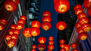 Red Lantern Festival Lights Wallpaper