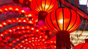 Red Lantern Festival Lights Wallpaper