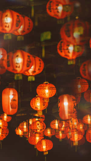 Red Lantern Festival Lights Wallpaper