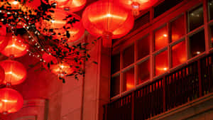 Red Lantern Festival Lights Wallpaper