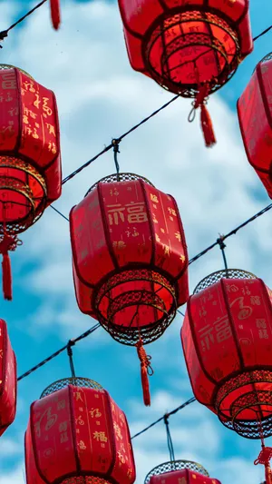 Red Lantern Festival Lights Wallpaper
