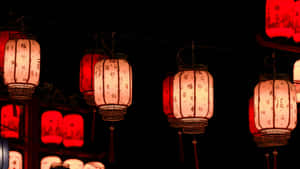 Red Lantern Festival Lights Wallpaper