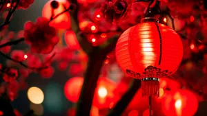 Red Lantern Festival Lights Wallpaper