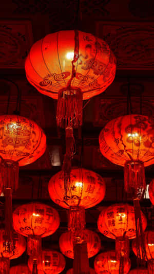 Red Lantern Festival Lights Wallpaper