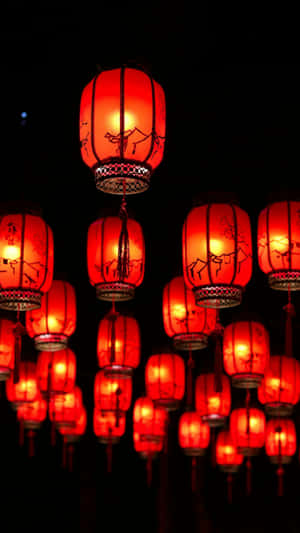 Red Lantern Festival Lights Wallpaper