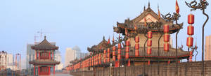 Red Lanterns On Xian Streets Wallpaper